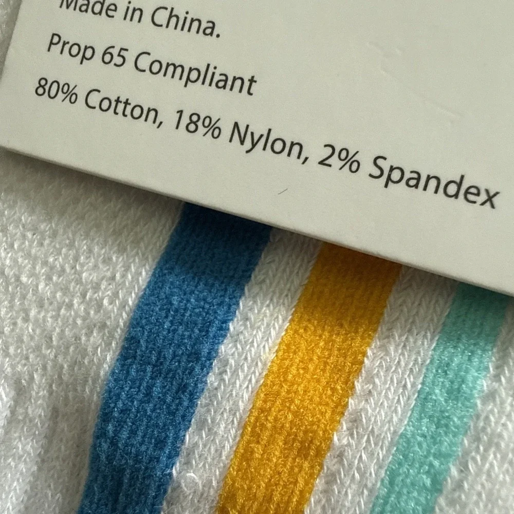 Walmart Store Logo Employee Worker Pair of Crew Socks White Cotton Blend